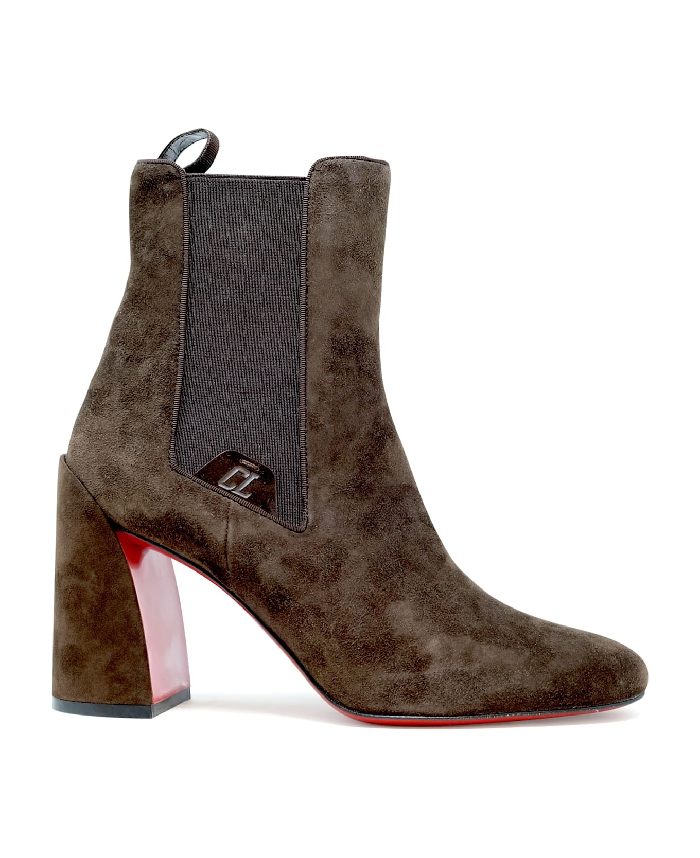 Christian Louboutin Brown Suede Leather Turelastic 85 Ankle Boots - BROWN