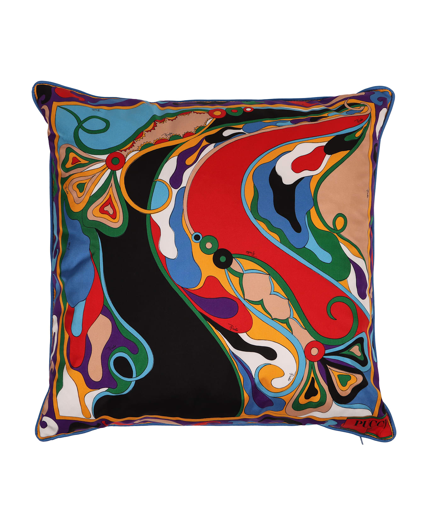 Pucci Silk Cushion - blue クッション