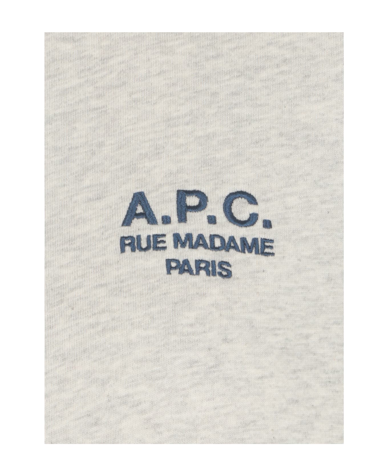 A.P.C. Denise Cotton Crew-neck T-shirt - Grey Tシャツ