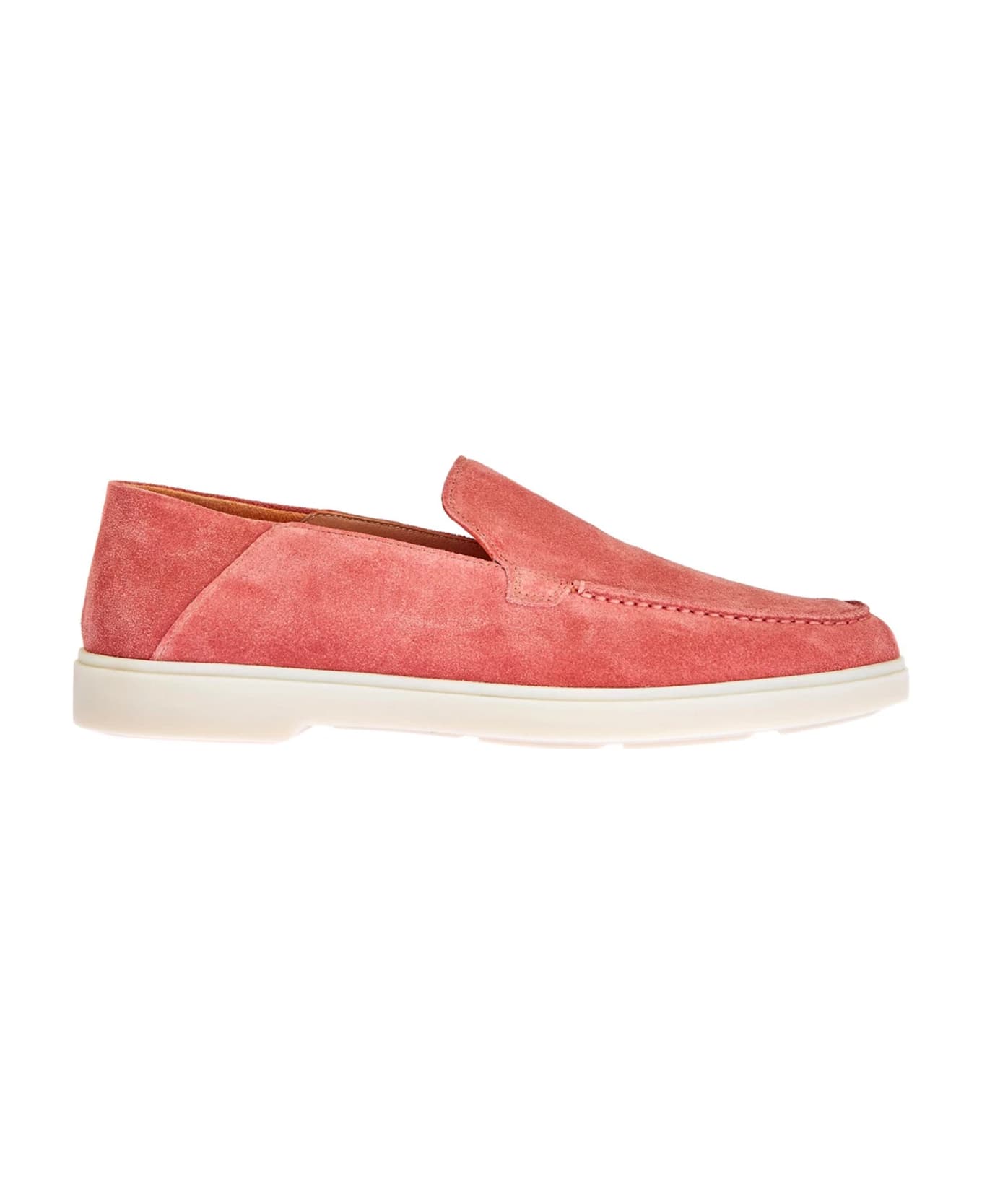 Santoni Suede Loafers - Red