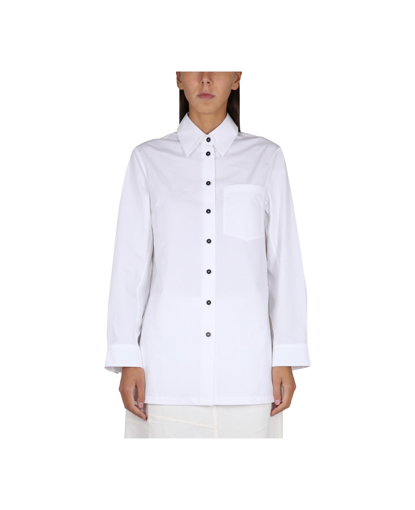 Jil Sander Poplin Shirt - WHITE