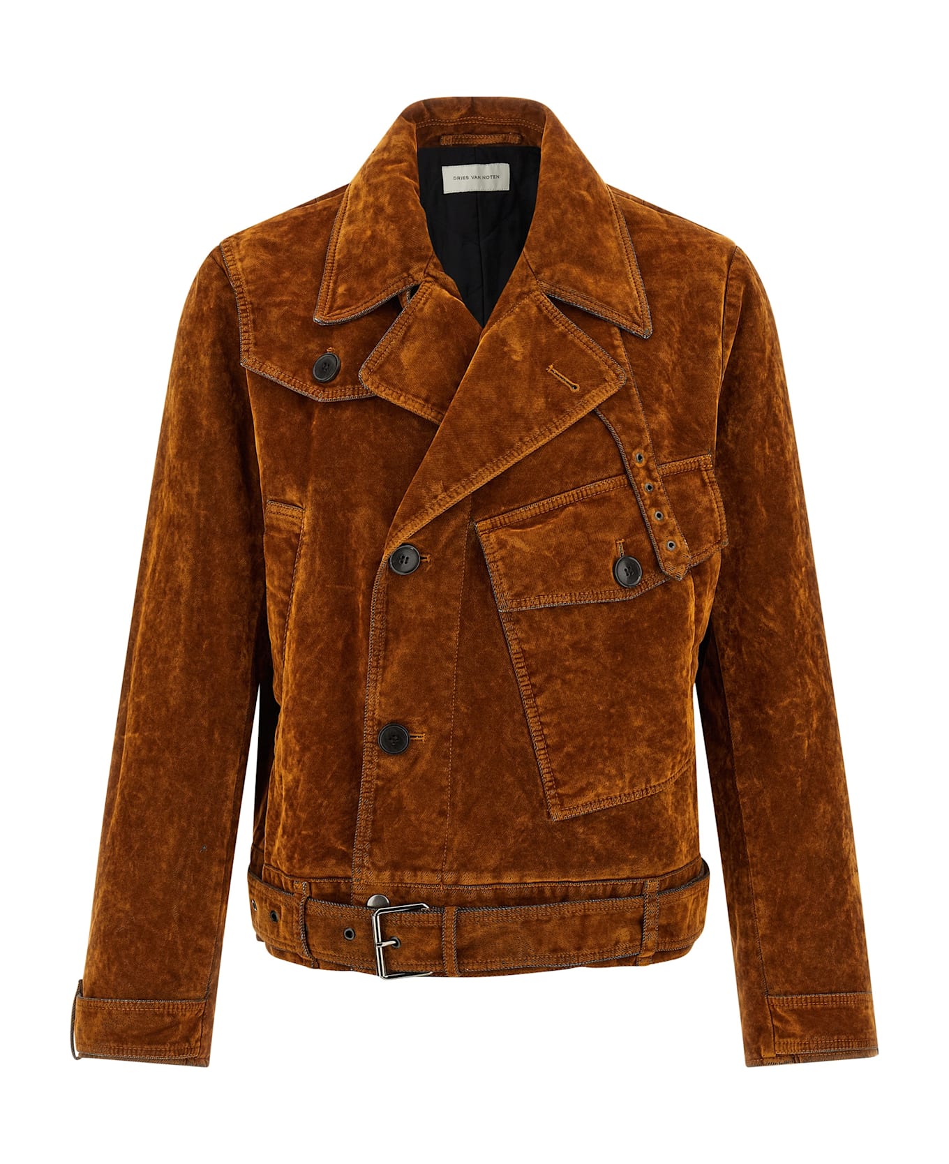 Dries Van Noten Velvet Biker Jacket - Multicolor