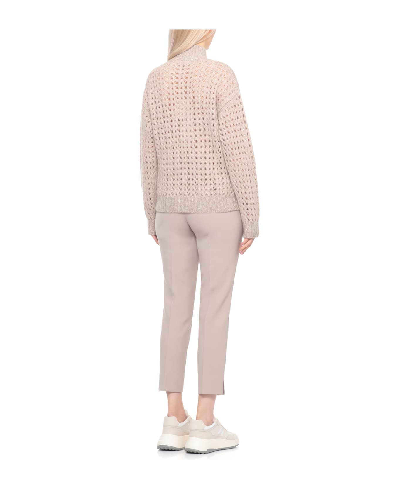 Peserico Alpaca And Wool Cardigan - Beige