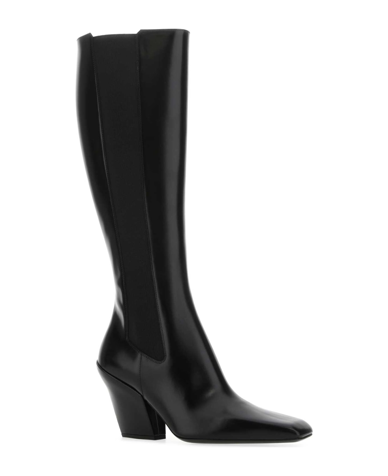 Prada Black Leather Boots - F0002