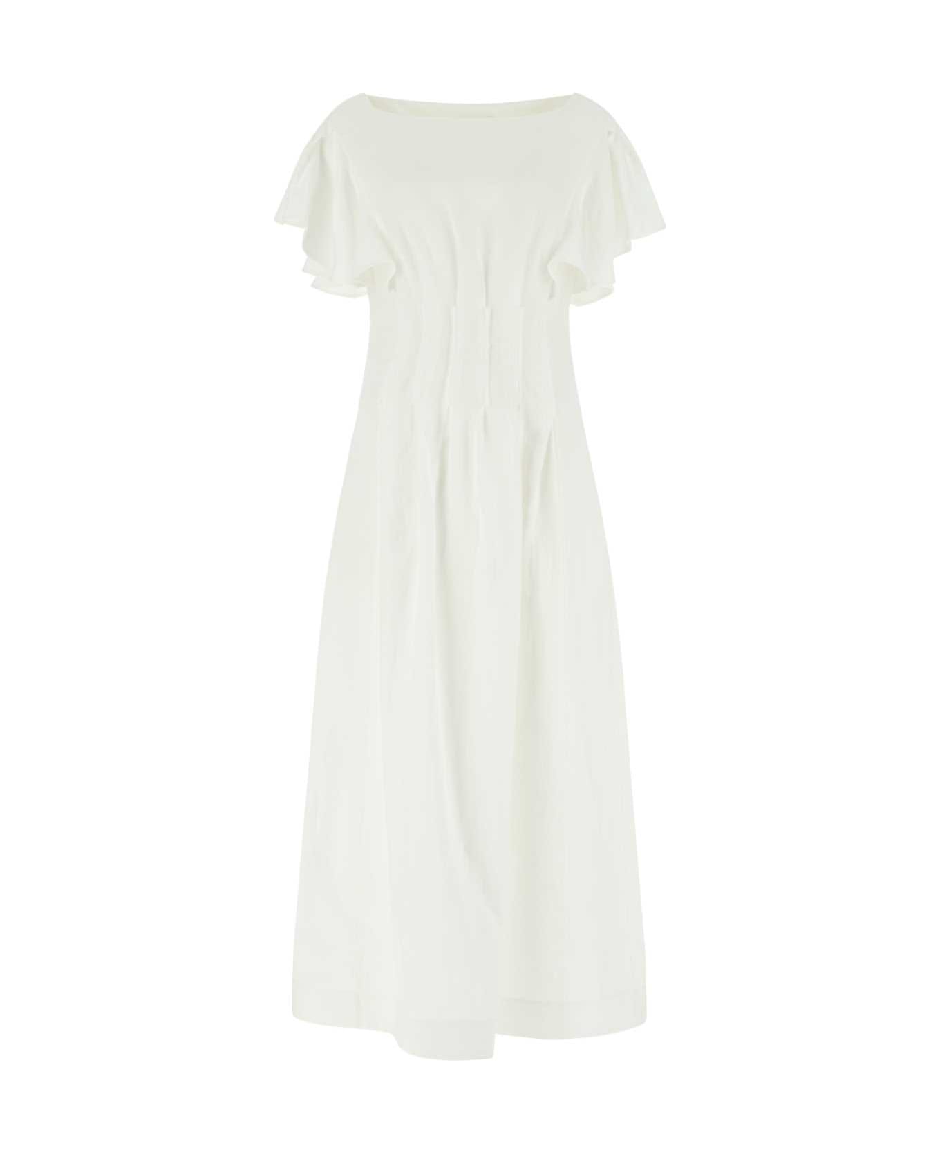Chloé White Linen Long Dress - 107 ワンピース＆ドレス