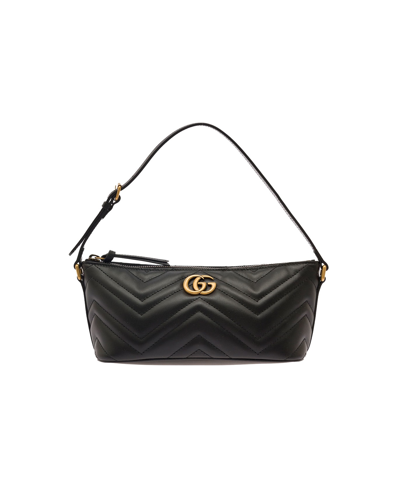 Gucci Gg Marmont Shoulder Bag Black - Black