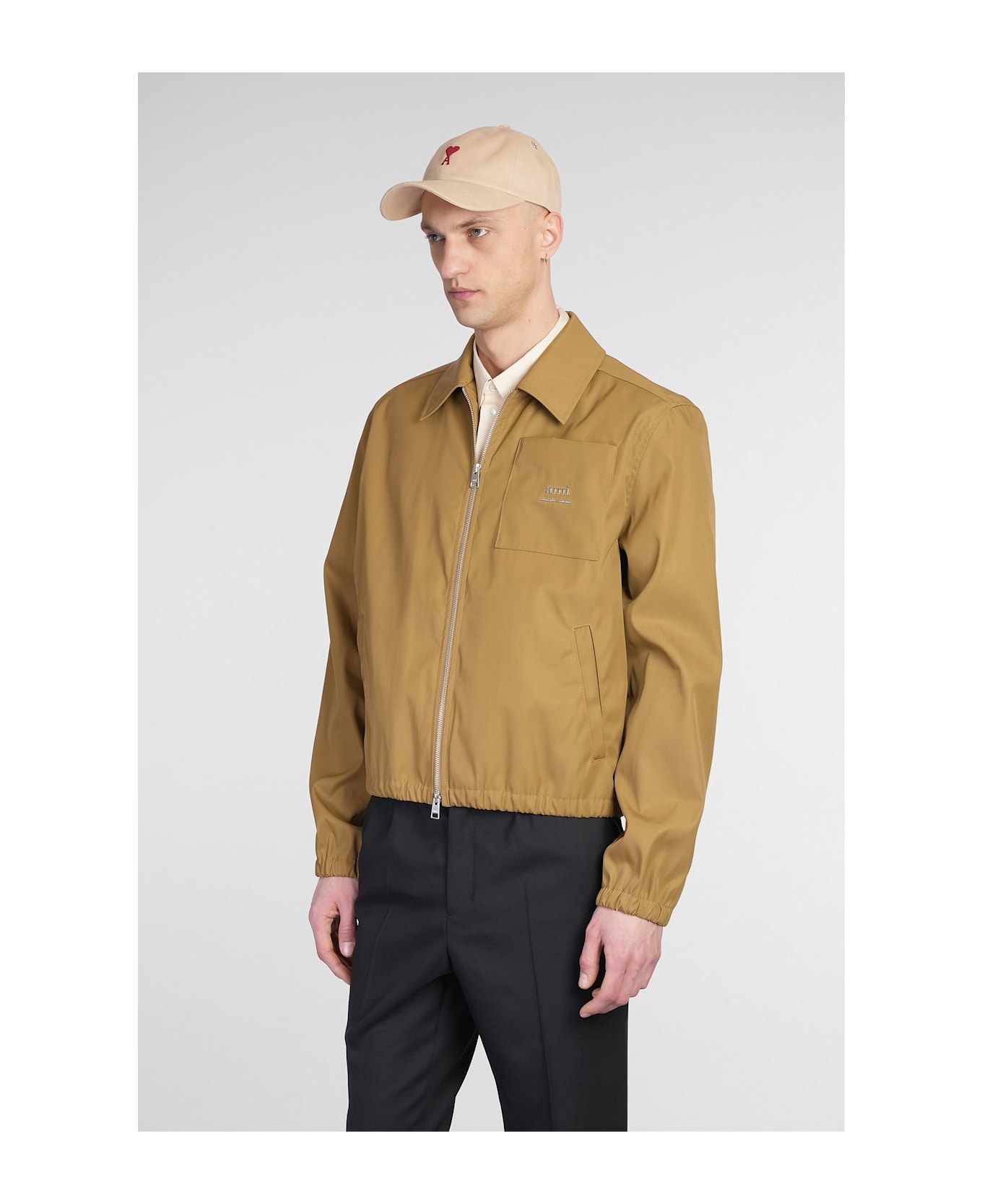Ami Alexandre Mattiussi Casual Jacket In Beige Polyamide - beige