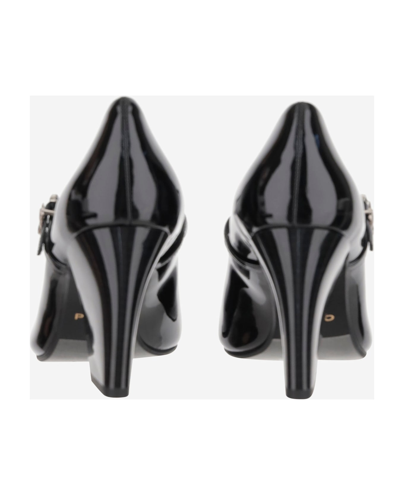 Pinko Glossy Leather Pumps - Black