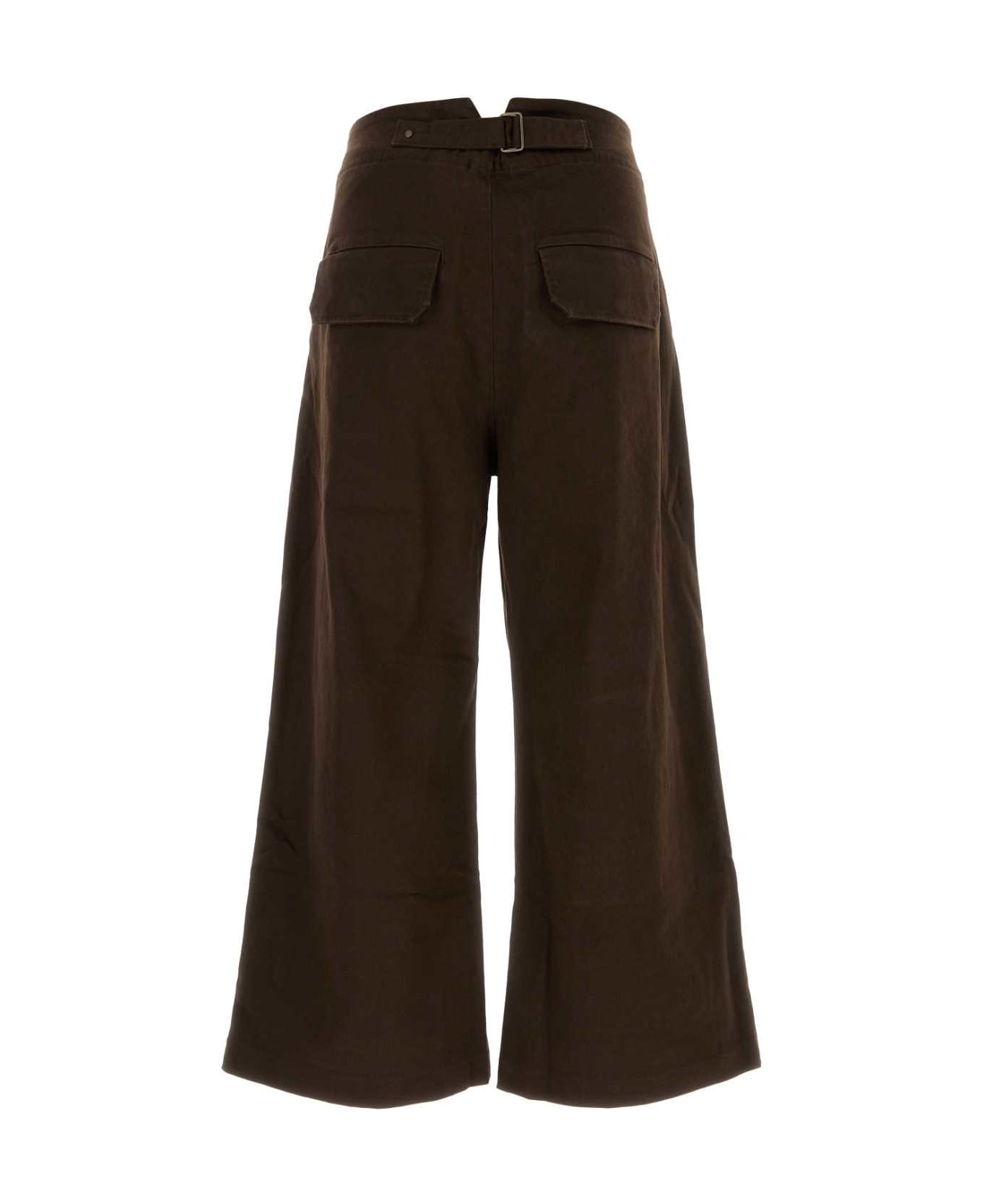 Entire Studios Brown Stretch Cotton Cinch Pant - TOASTTO