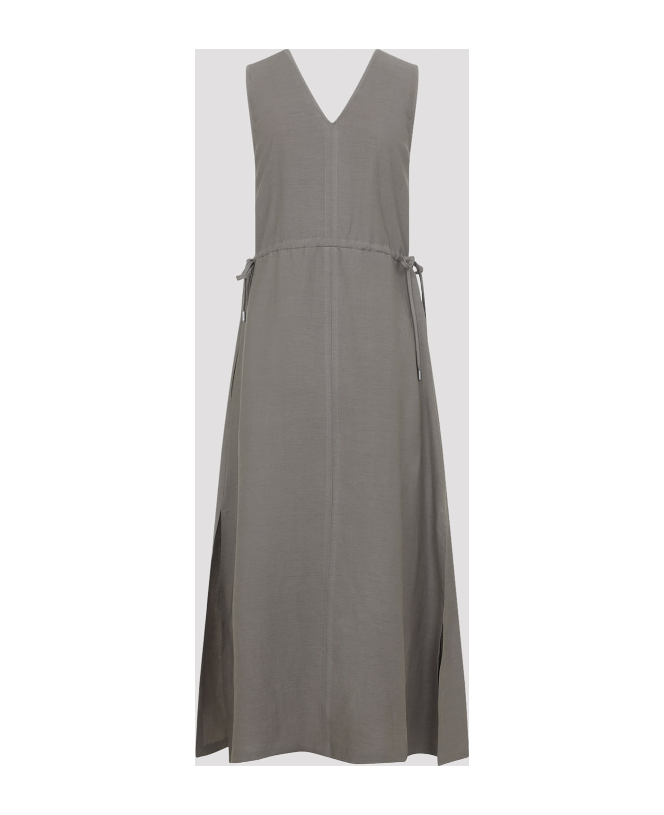 Peserico Twill Midi Dress - Marrone Argilla