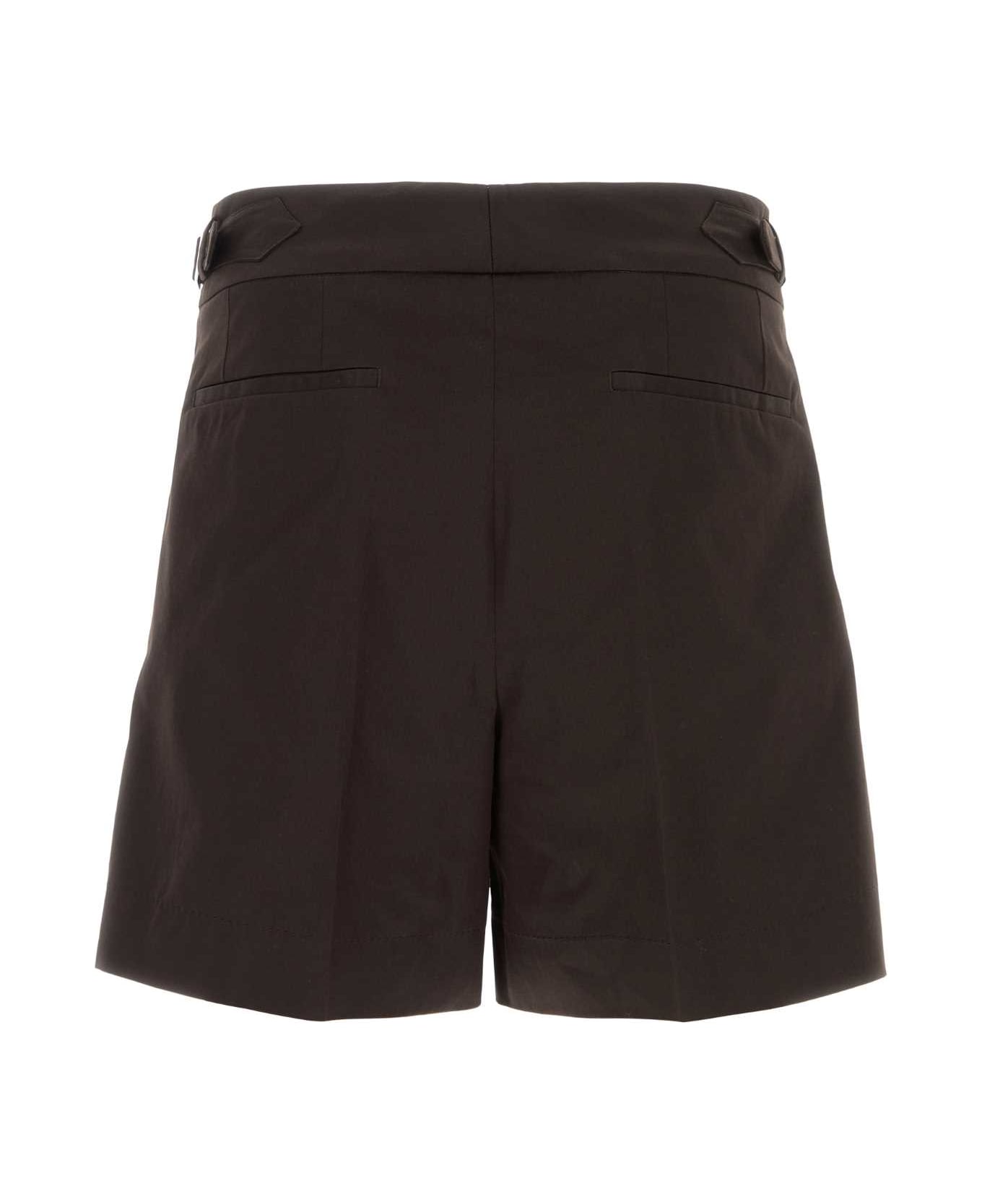 Dolce & Gabbana Dark Brown Stretch Gabardine Bermuda Shorts - MARRONESCURO