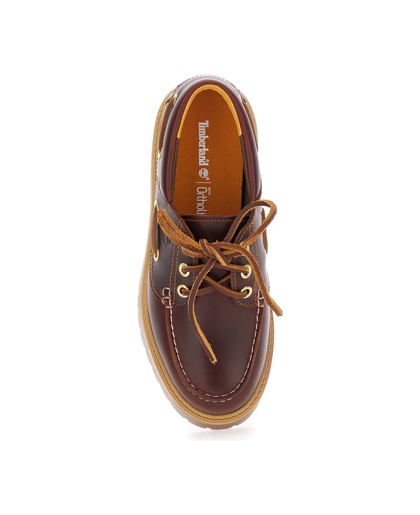 Timberland 
stone Street
 Bordeaux Boat Loafers With Engraved Side Logo And Platform In Leather Woman - Bordeaux