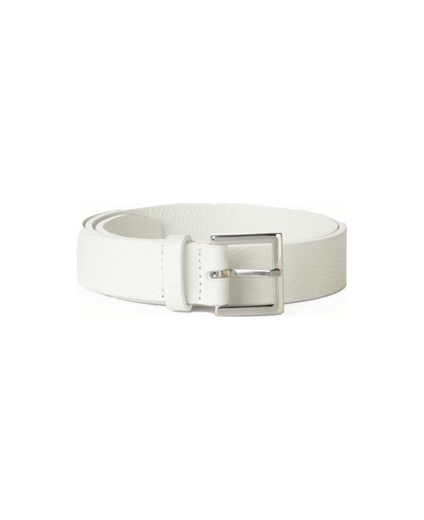 Orciani White Leather Belt - BIANCO