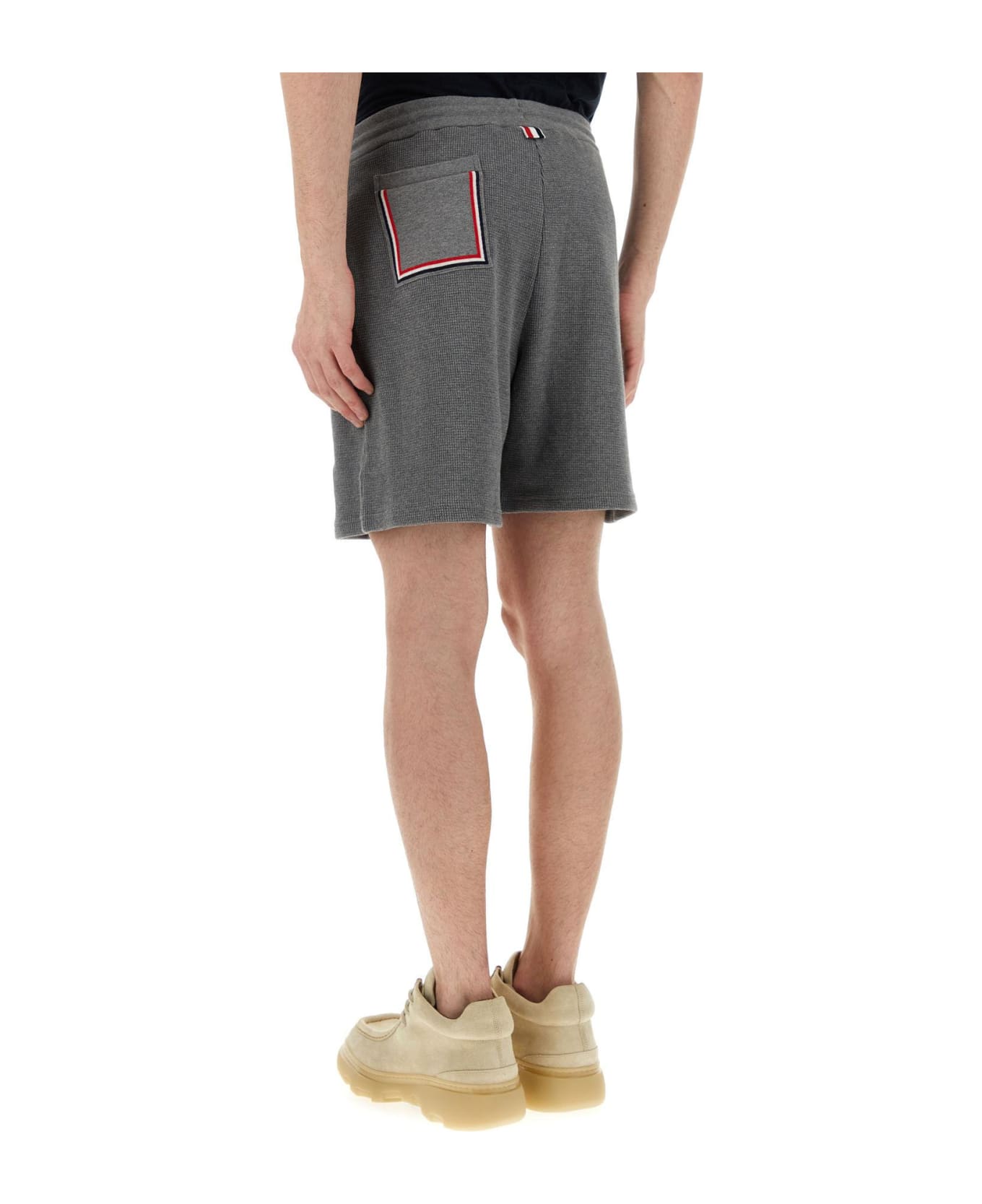 Thom Browne Grey Cotton Bermuda Shorts - Grey
