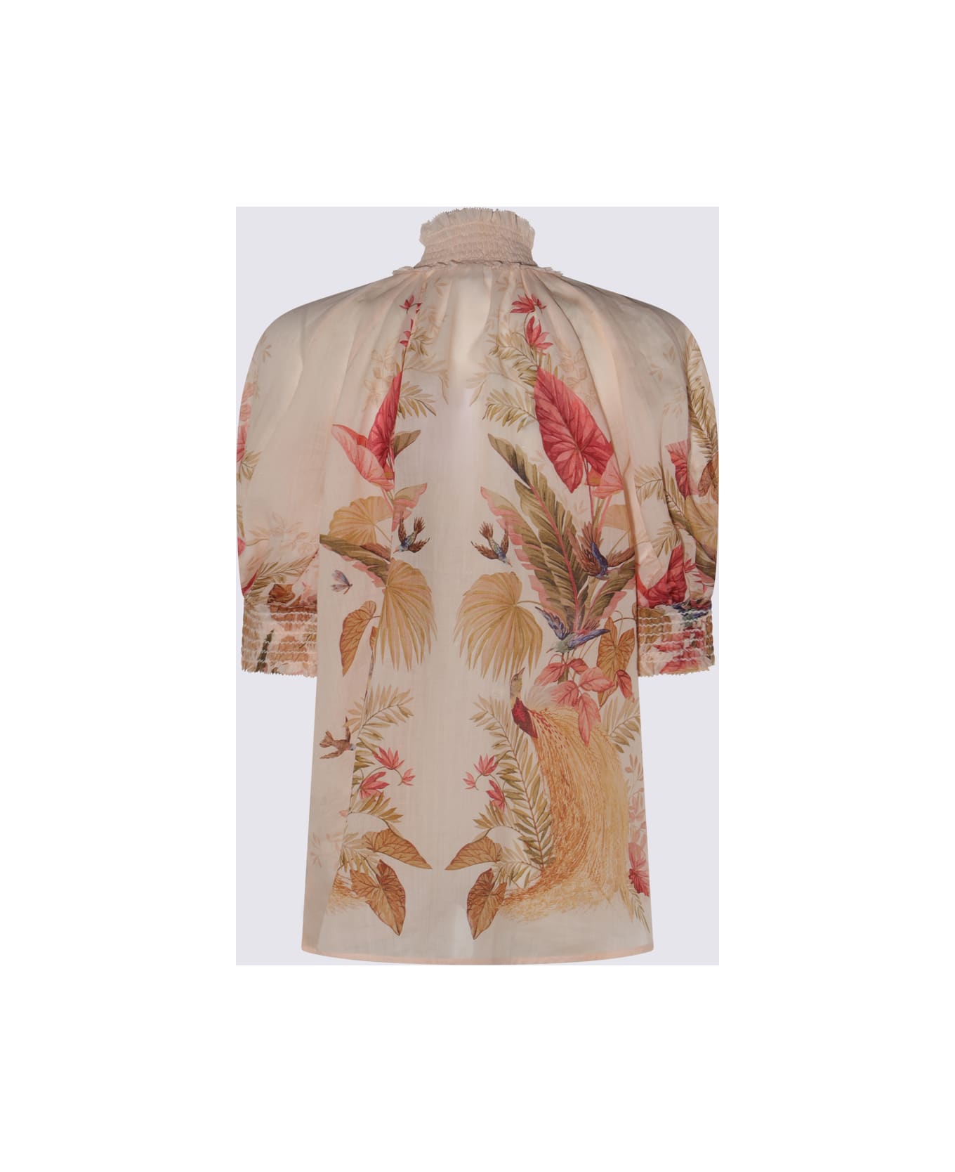 Zimmermann Cream Top - CREAM PALM FLORAL
