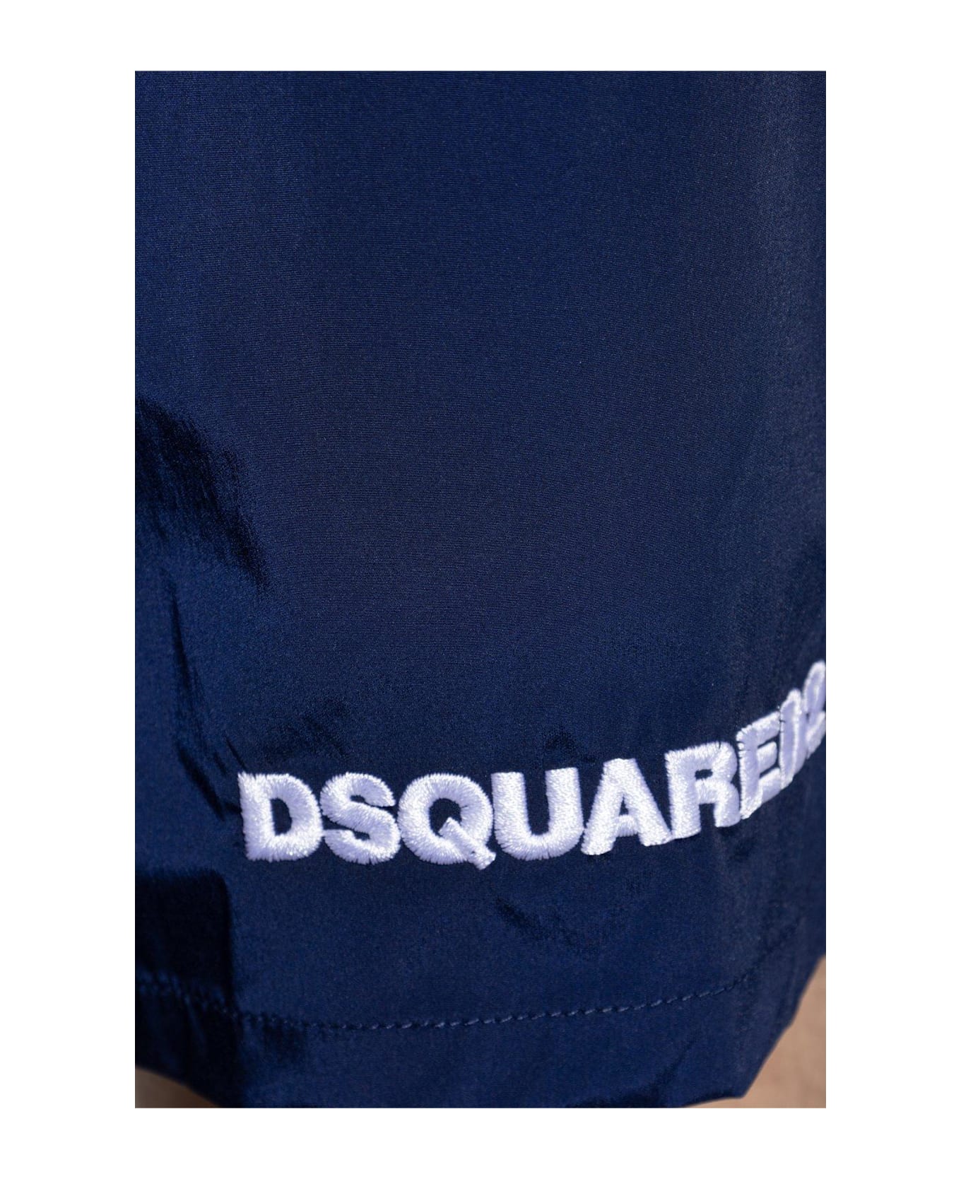 Dsquared2 Logo-embroidered Drawstring Swim Shorts - Blue