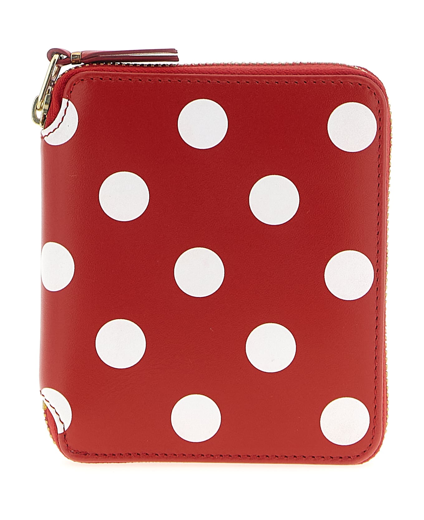 Comme des Garçons Wallet 
polka Dots Printed
 Wallet - Red