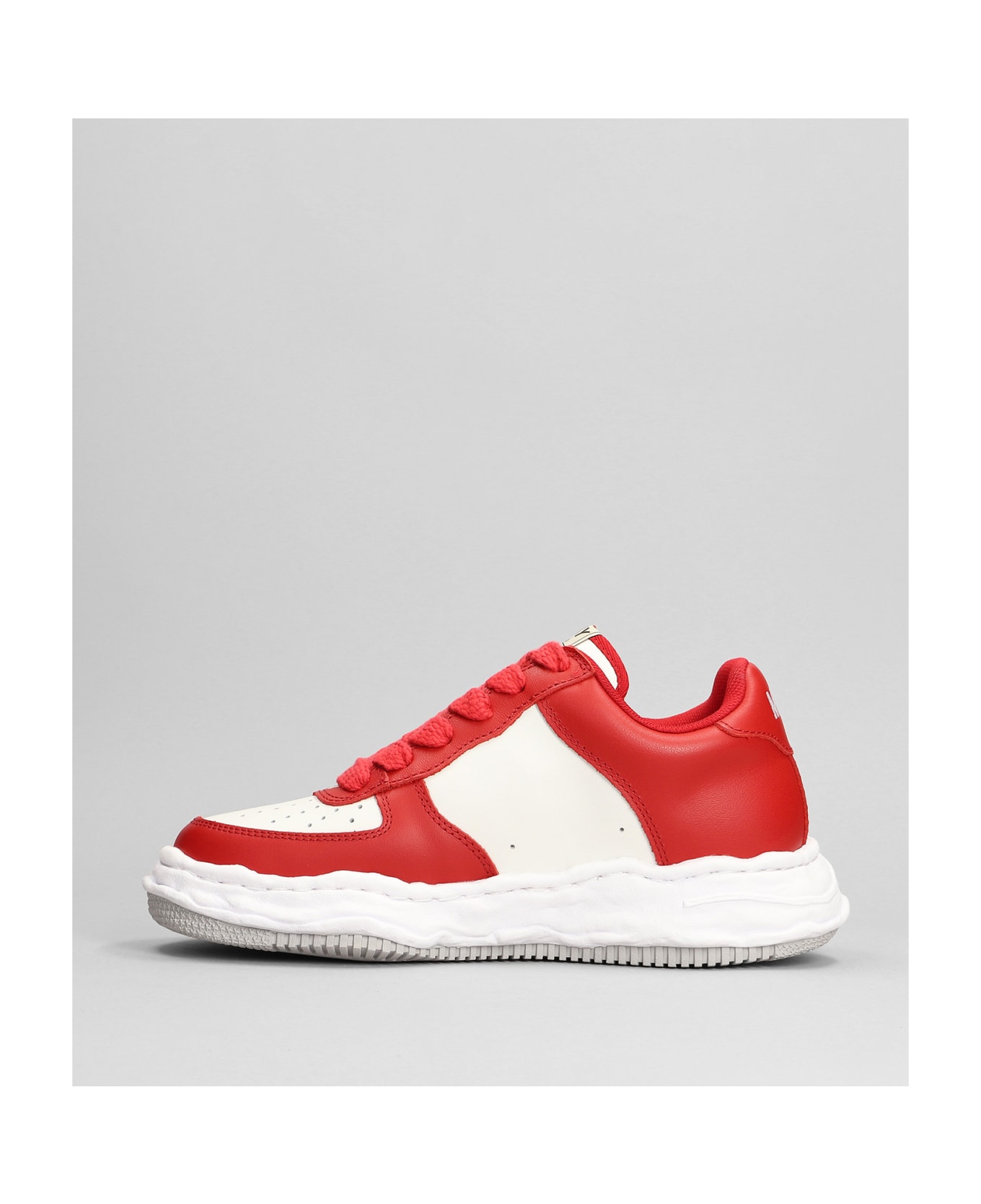 Mihara Yasuhiro Waney Sneakers In Red Leather - red