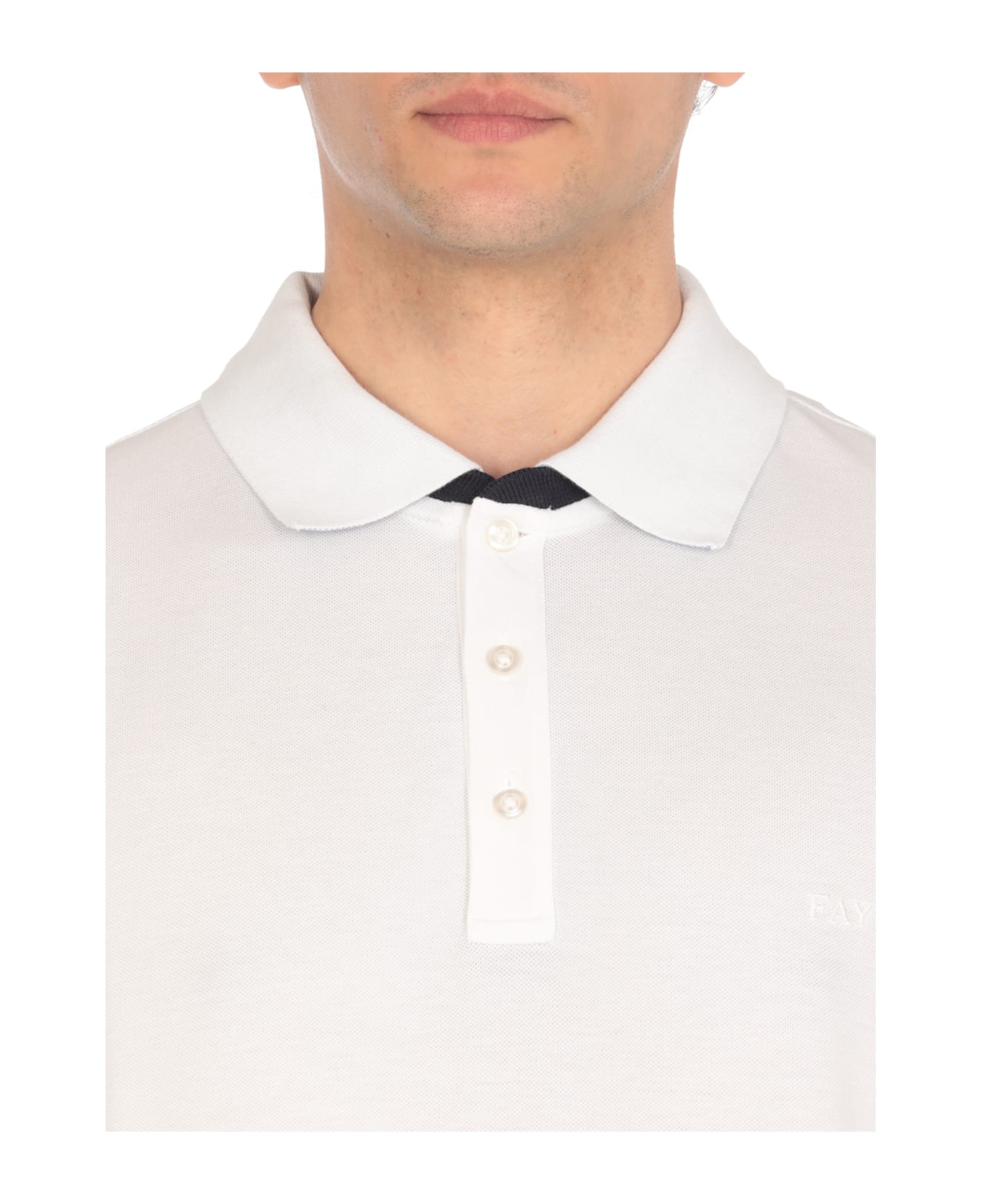 Fay Pique Polo Shirt - White