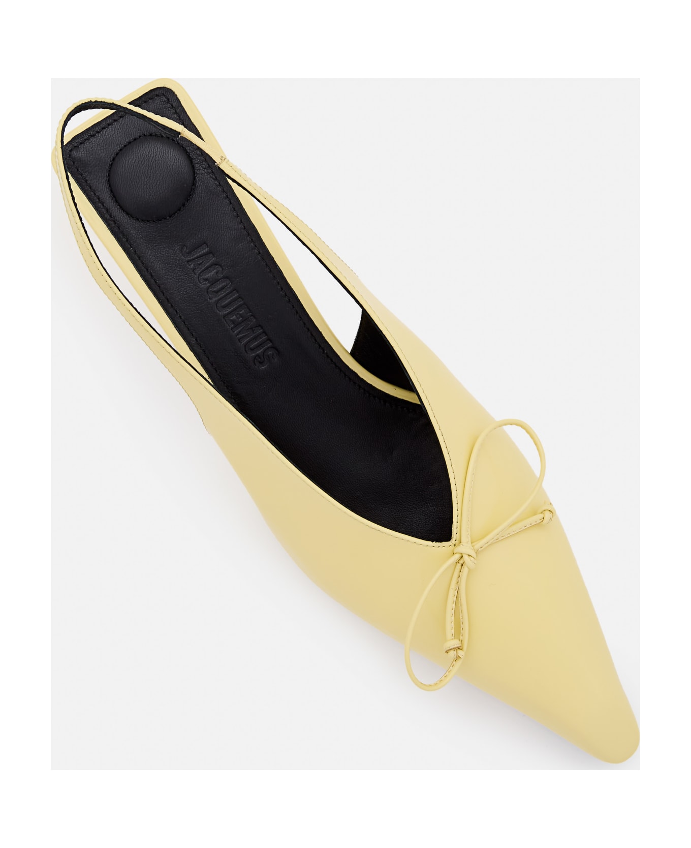 Jacquemus Les Cubisto B Leather Slingback Heels - Yellow