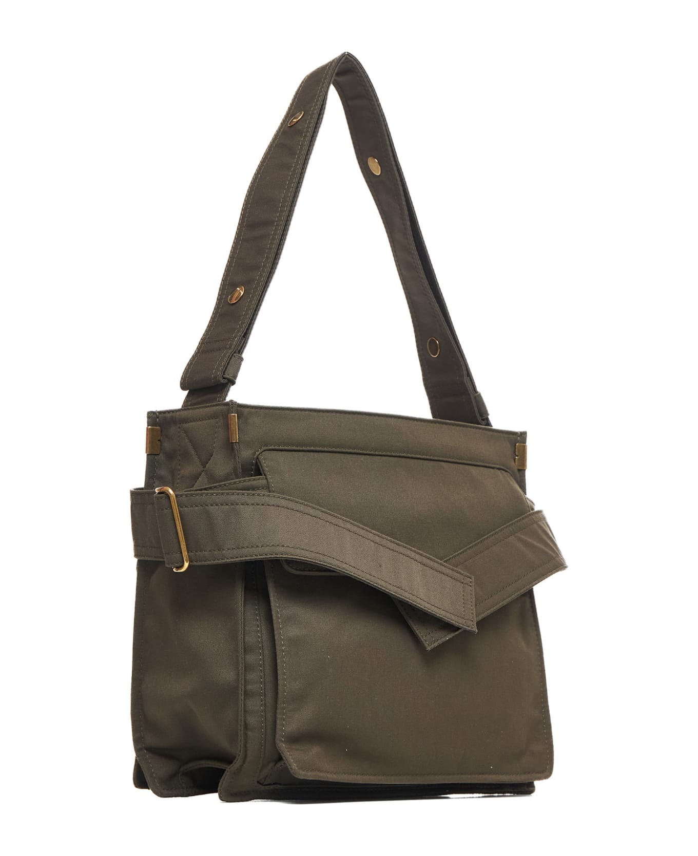 Burberry Trench Tote Small Canvas Bag - Green