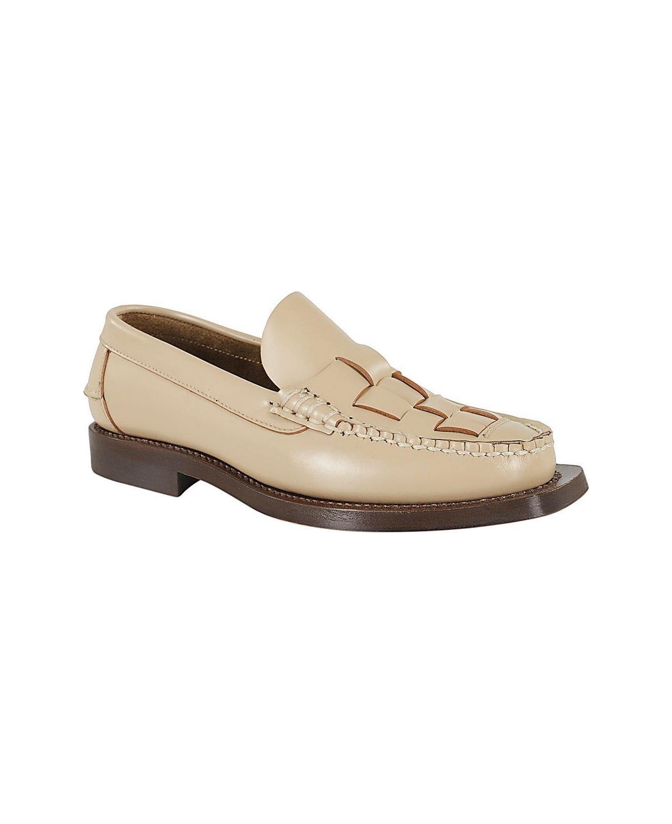 Hereu Nombela Woven-designed Slip-on Loafers - Sand