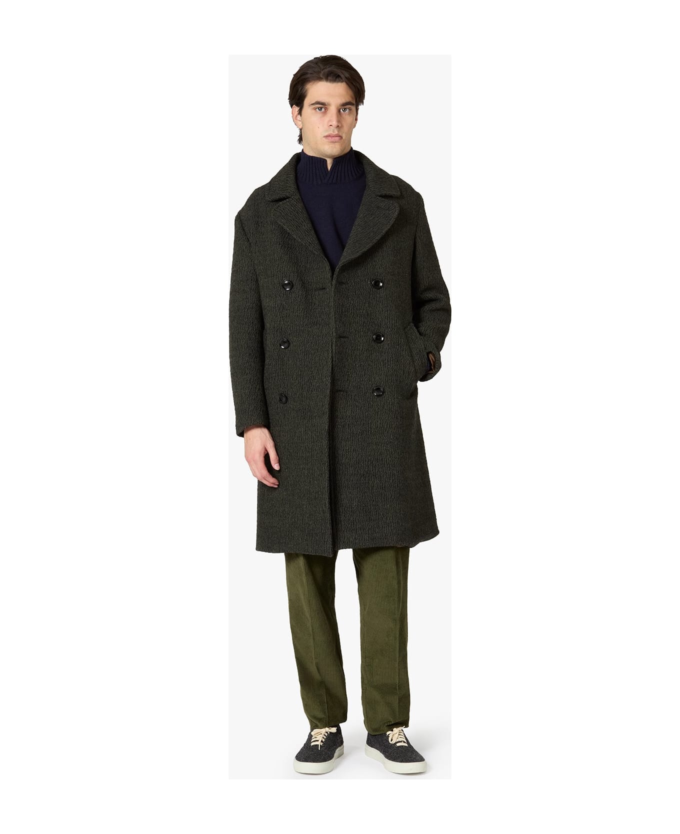 doppiaa Aanchorage Double-breasted Melange Coat