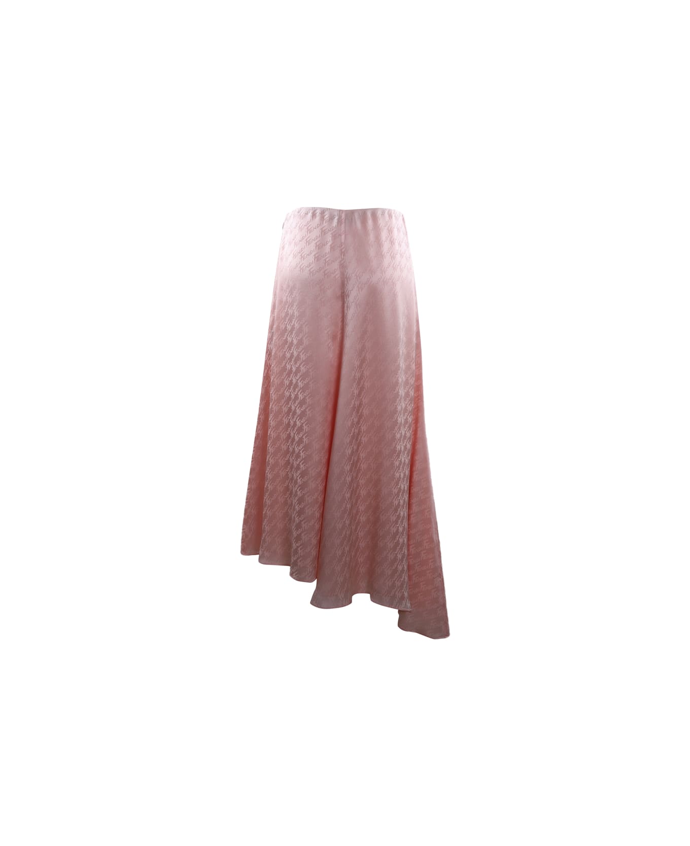 Fendi Silk Skirt With All-over Jacquard Logo Print - Grace