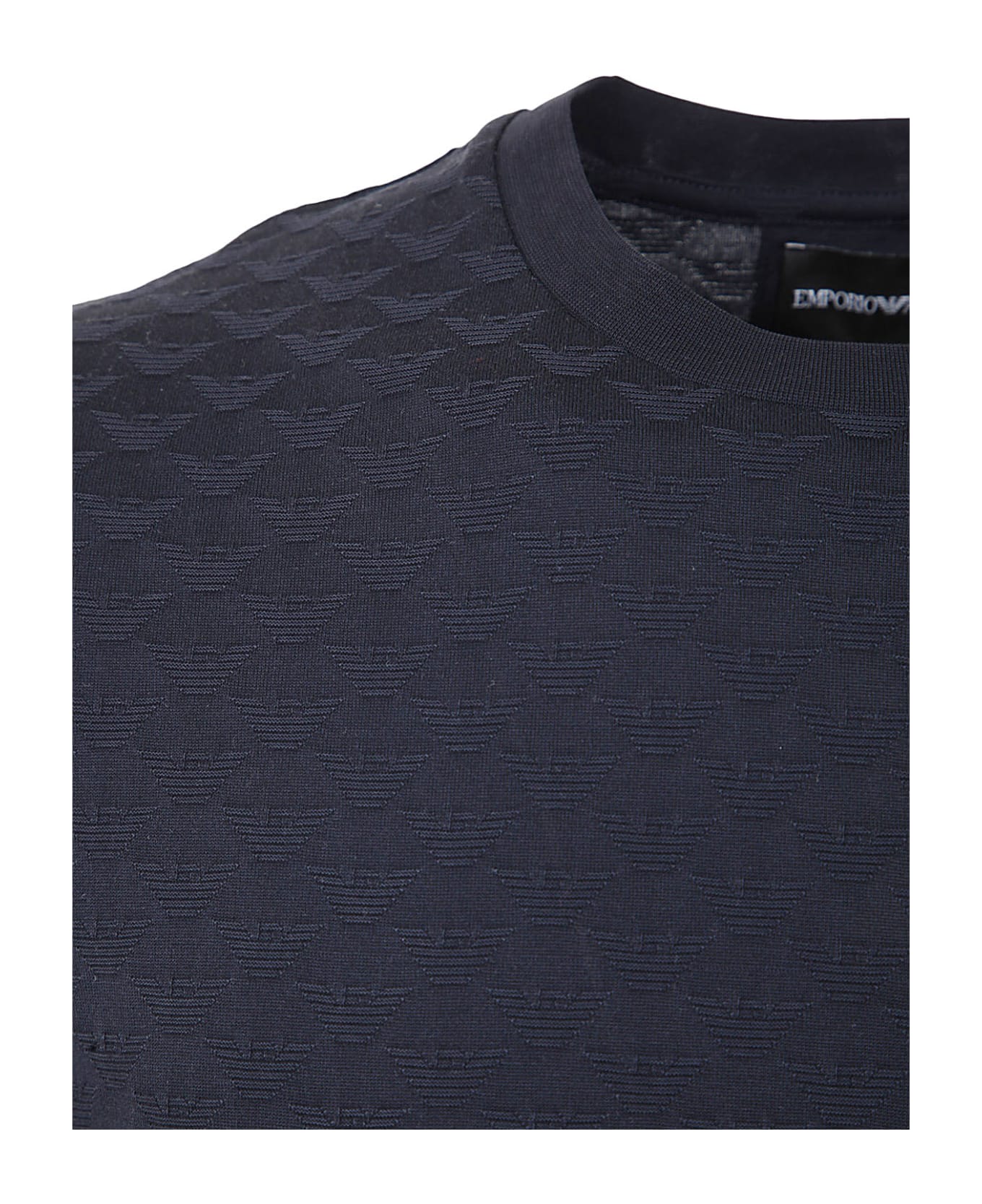 Emporio Armani Crew Neck Short Sleeves T-shirt - Navy Blue シャツ