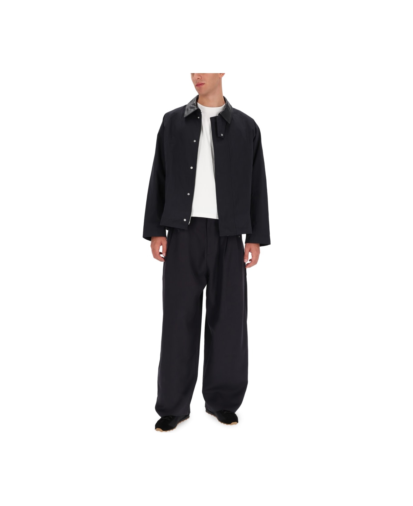 Studio Nicholson Short Jacket With Zipper - BLACK