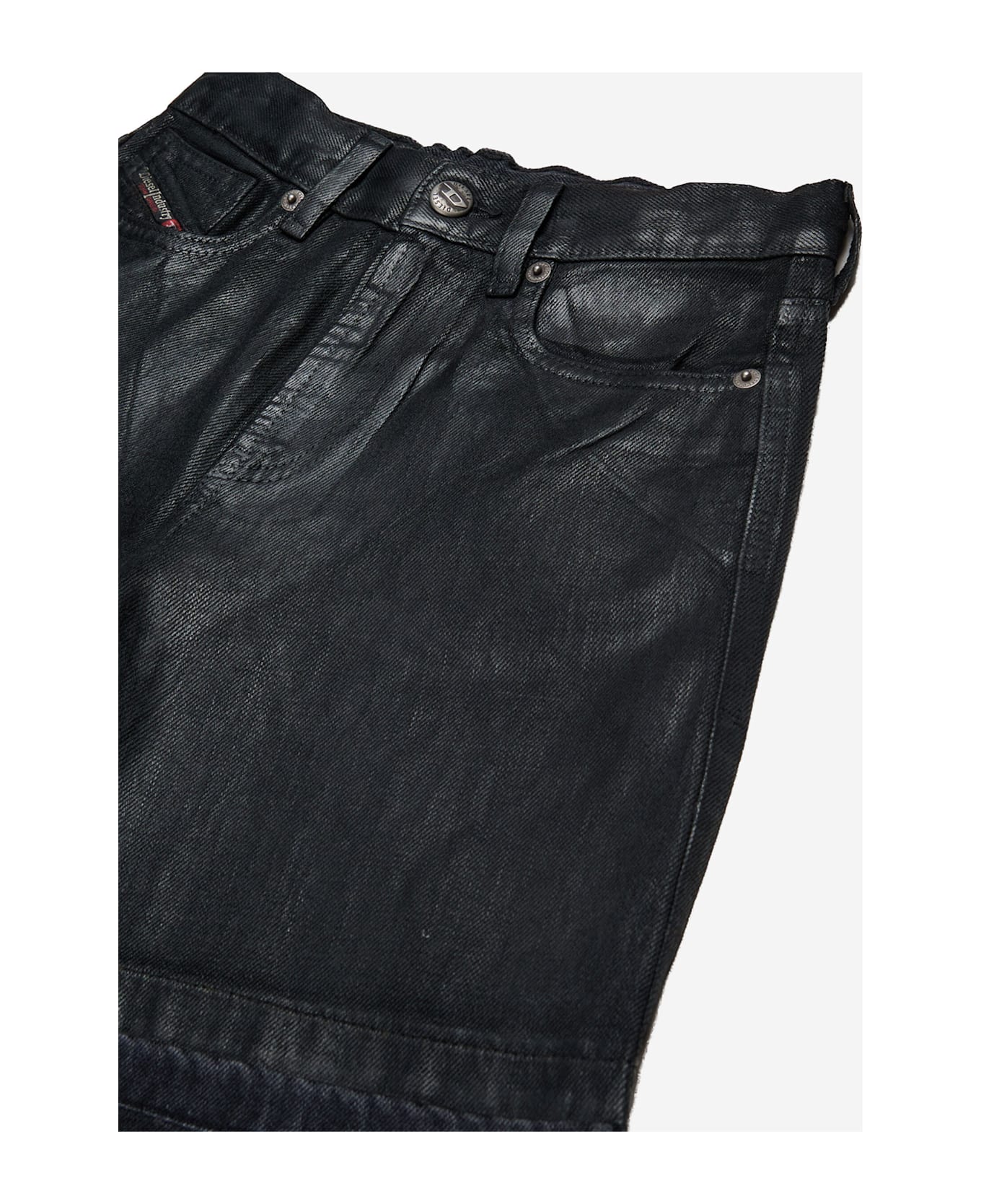 Diesel Short Trousers In Cotton Blend - Black