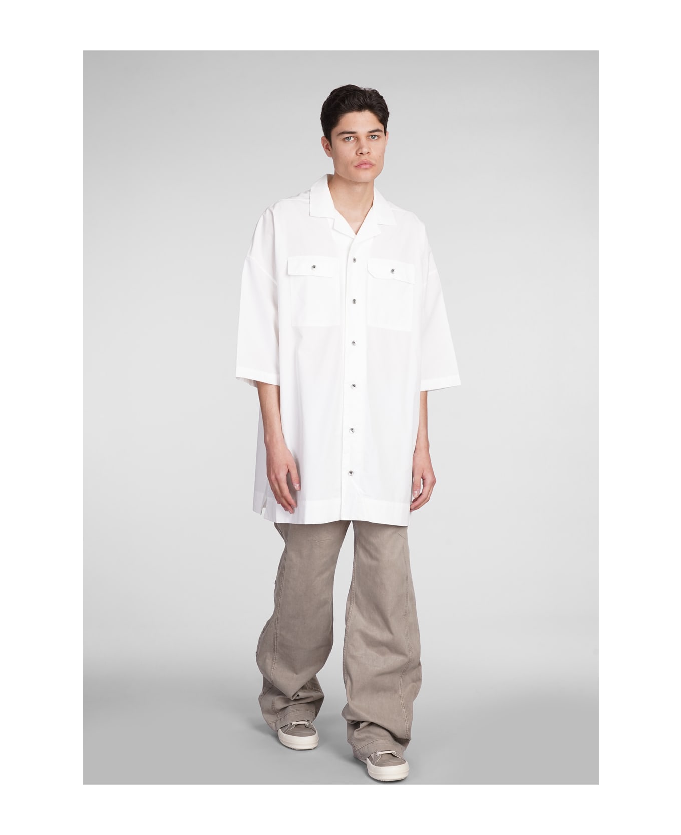 DRKSHDW Magnum Tommy Shirt In White Cotton - white シャツ