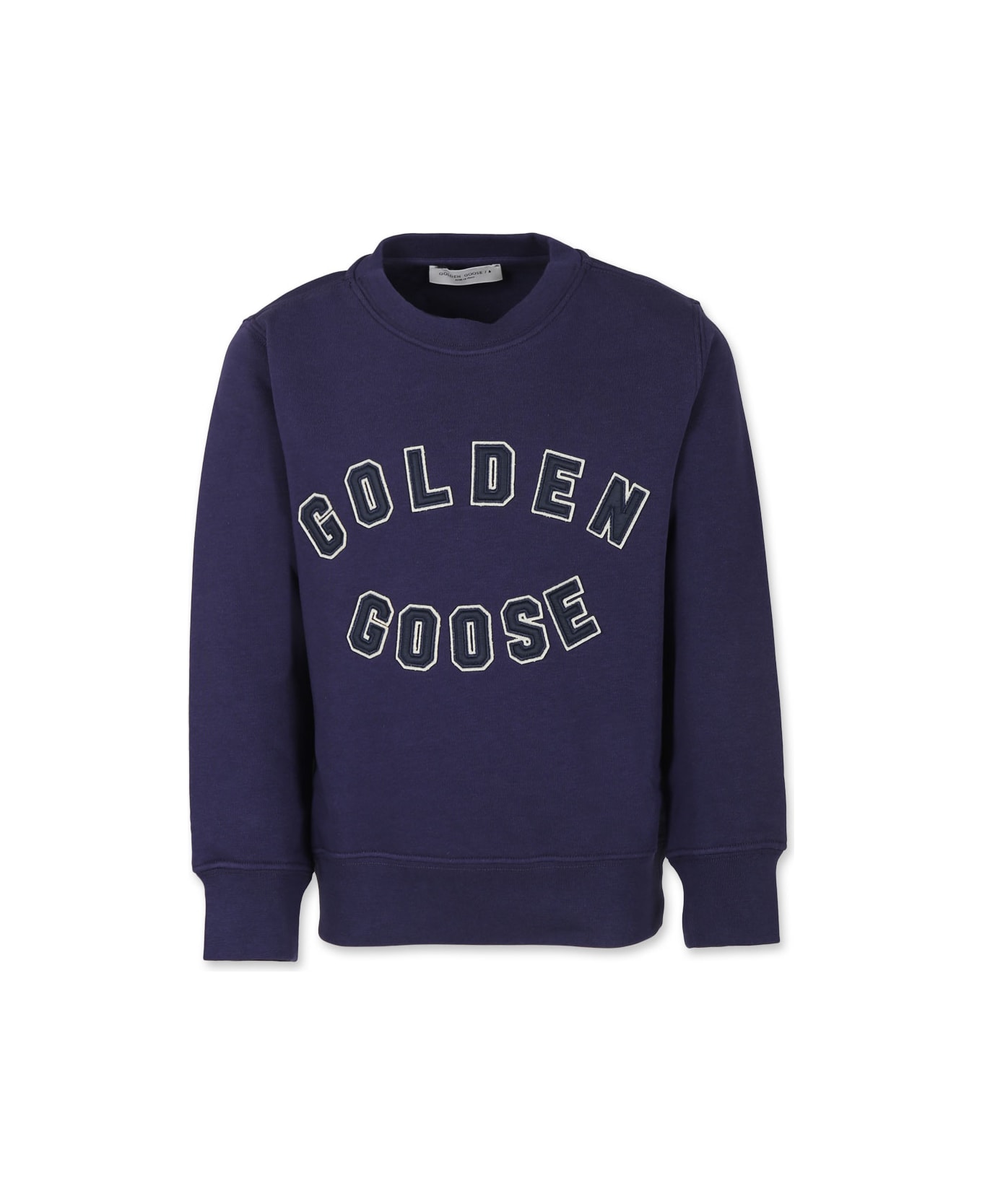 Golden Goose Blue Sweatshirt For Boy With Logo - ECLIPSE  