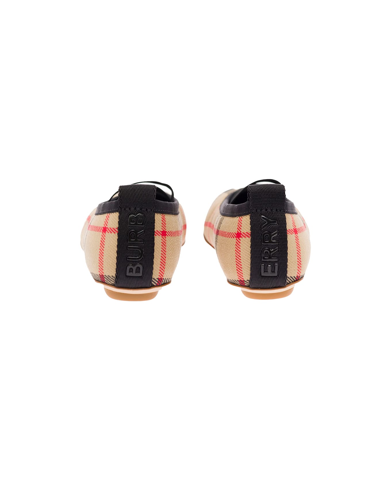 Burberry Vintage Check Cotton Mini Grace Flat Shoes Burberry Kids Girl - Beige