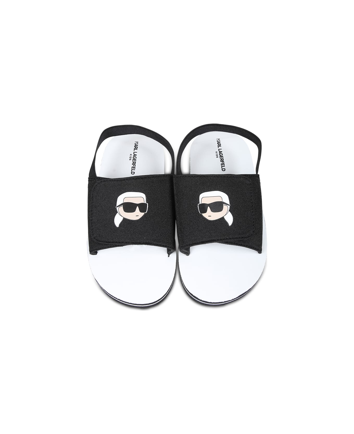 Karl Lagerfeld Kids Black Sandals For Babykids And Kids With Karl Lagerfeld - Black