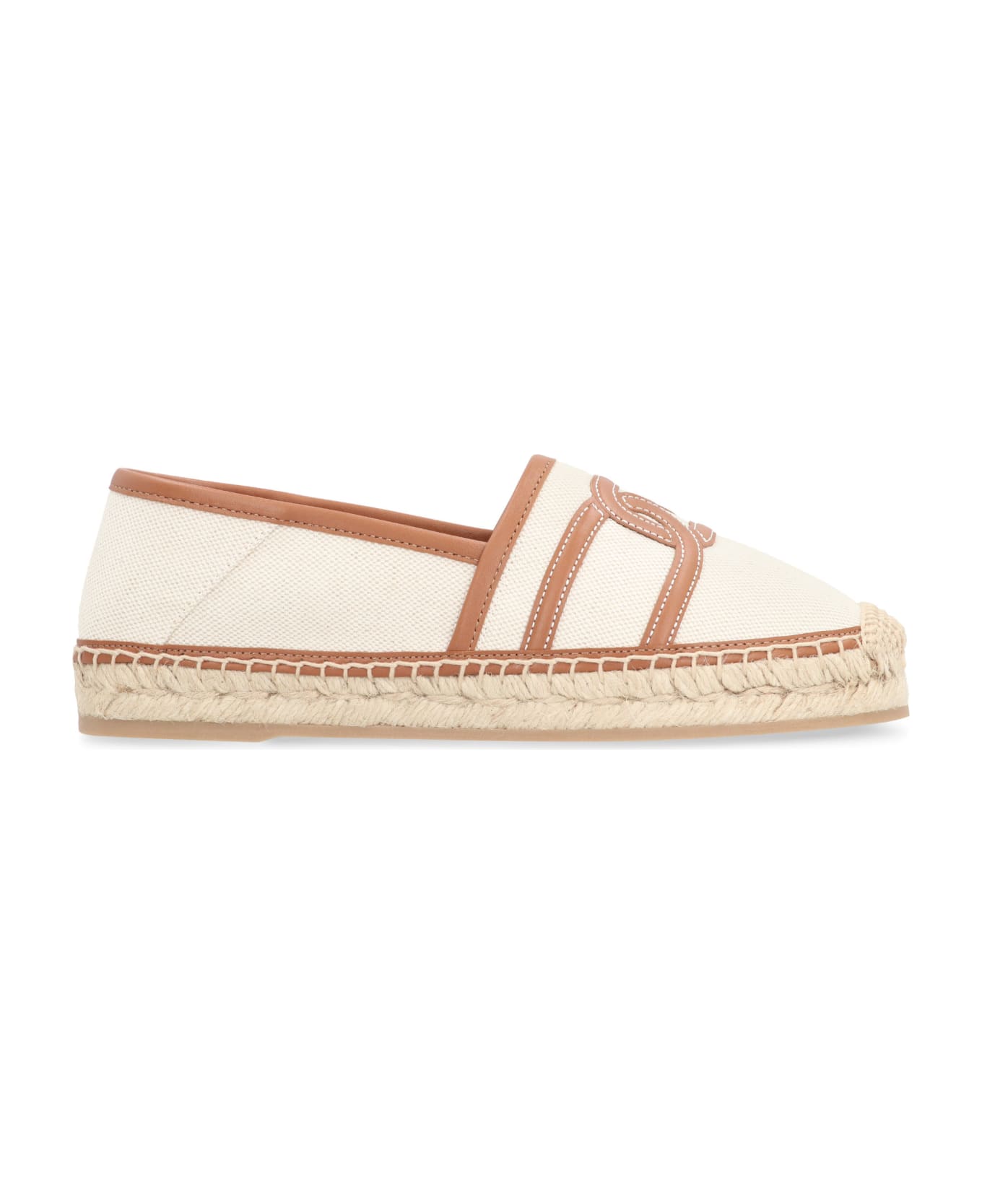 Tod's Canvas Espadrilles With Logo - Ivory