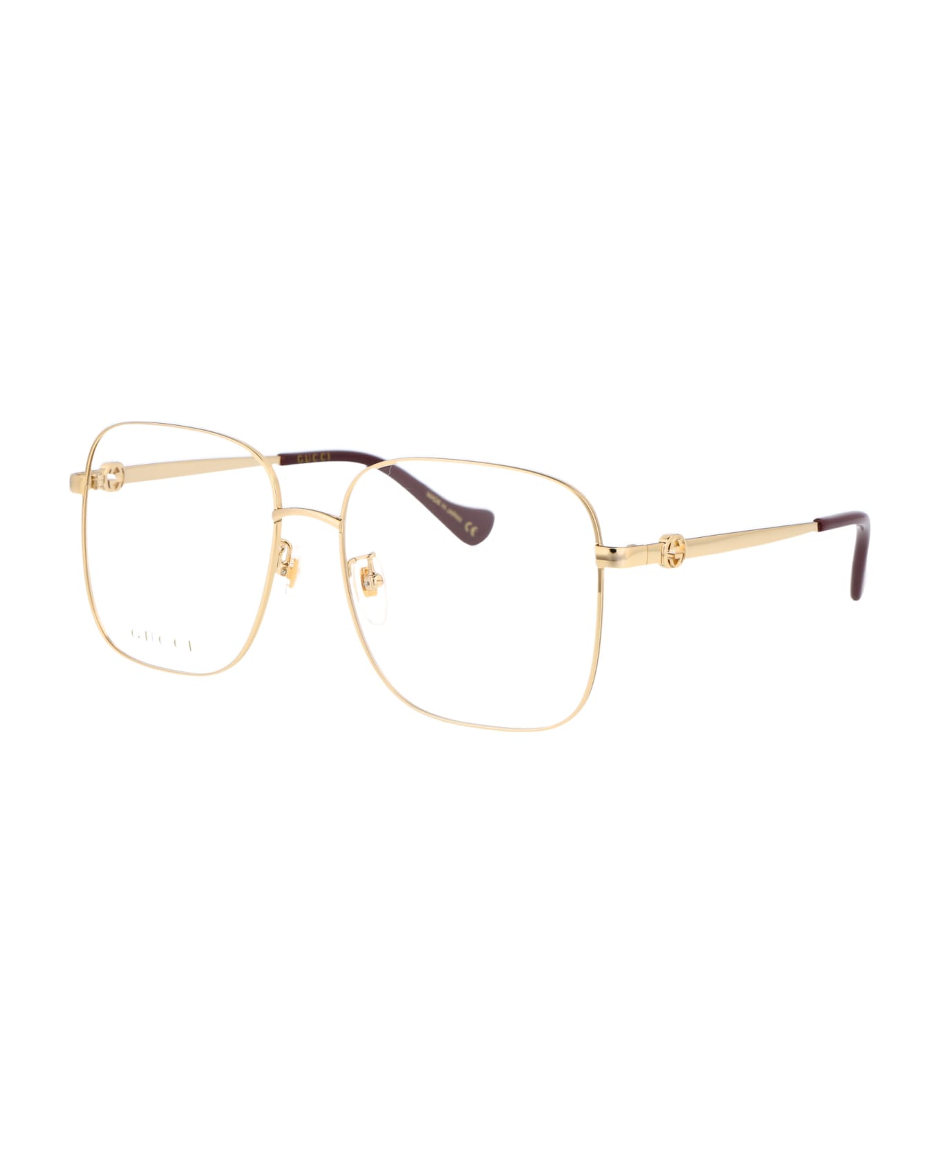 Gucci Eyewear Gg1092oa Glasses - 002 GOLD GOLD TRANSPARENT アイウェア