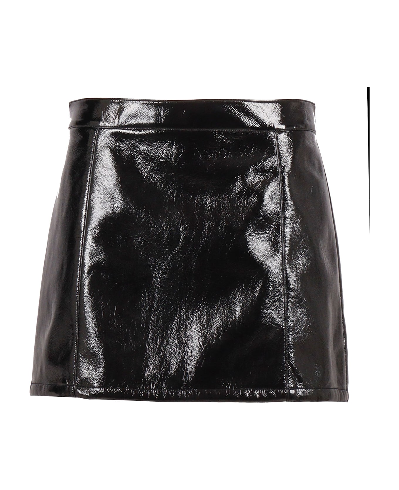 Michael Kors Fx Patent Micro Miniskirt - BLACK