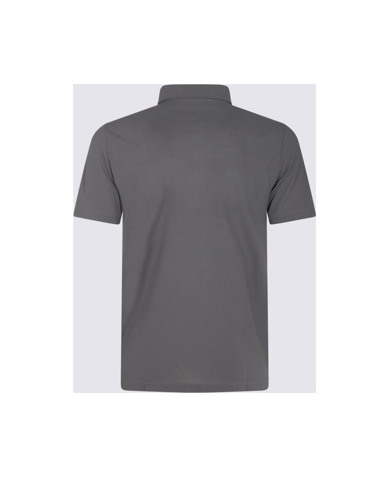 Zanone Grey Cotton Polo Shirt - GREY