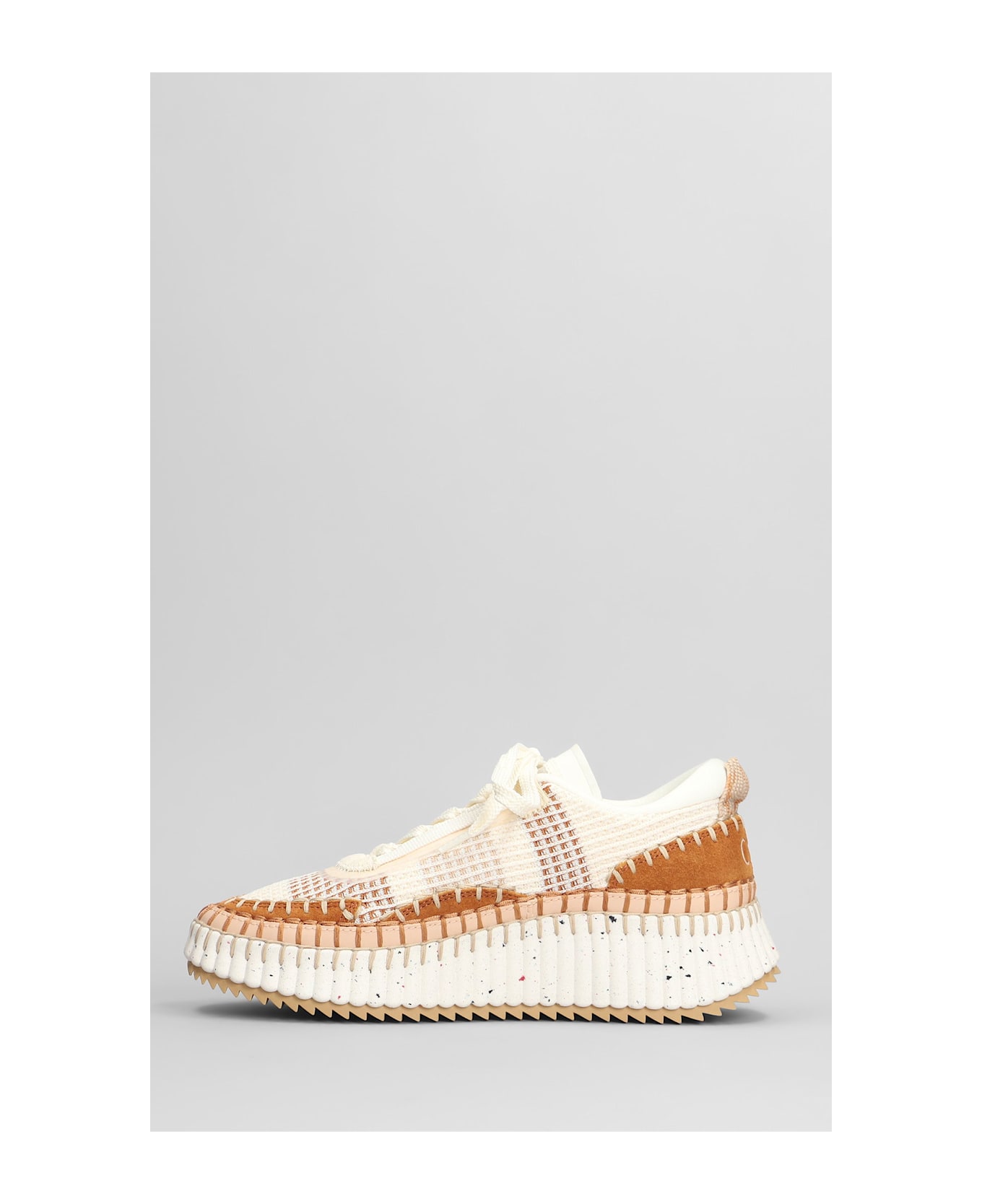 Chloé Nama Sneakers In Beige Suede - beige