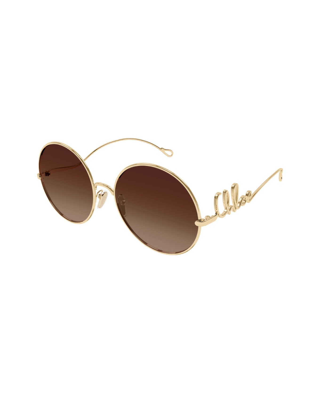 Chloé Ch0329s Iconic Linea Chloé 002 Gold Brown Sunglasses - Oro