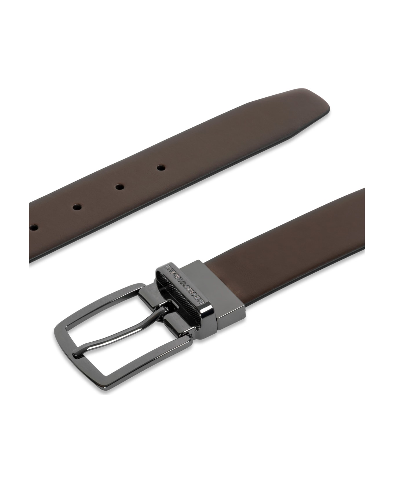 Emporio Armani Leather Belt - Brown