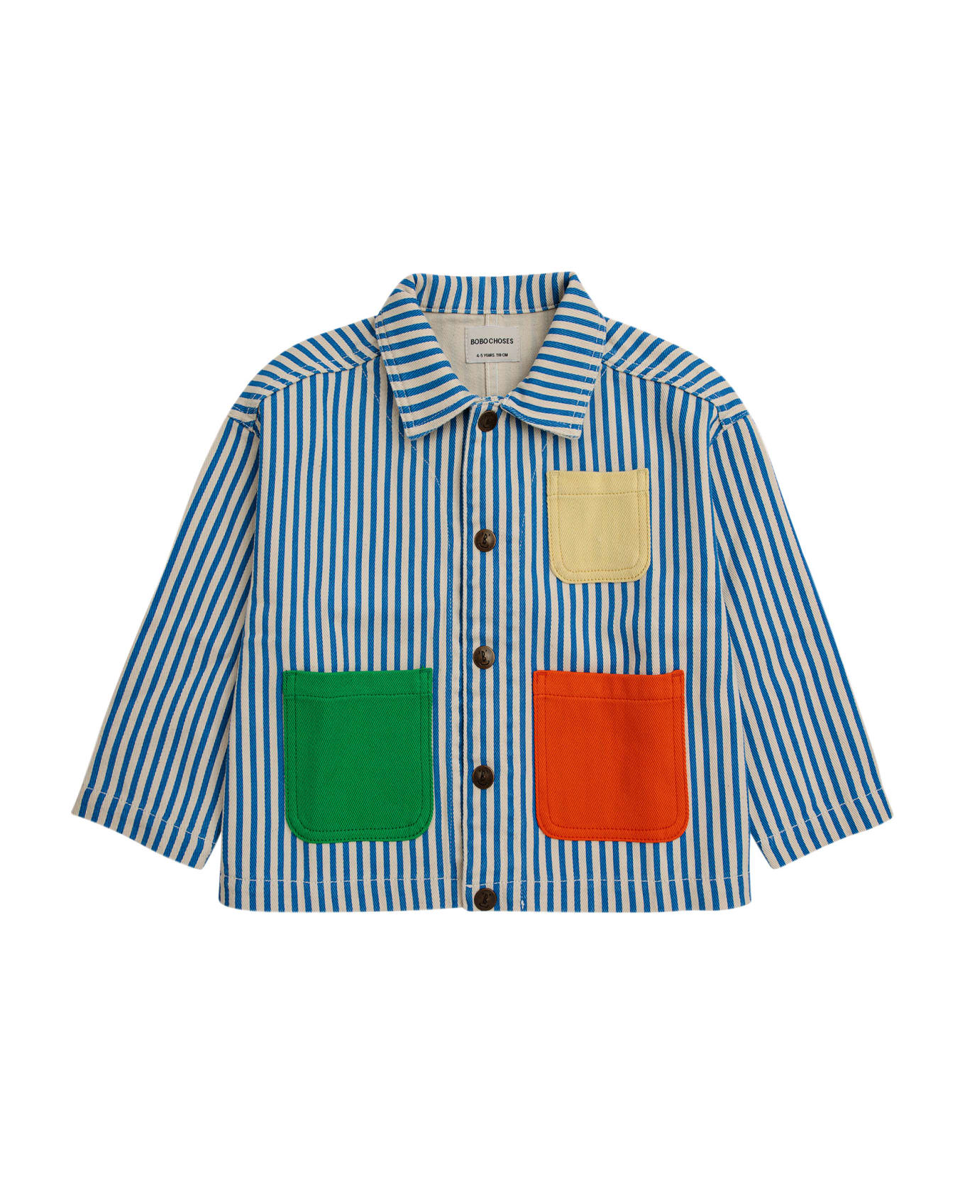 Bobo Choses Multicolor Jacket For Boy With Multicolor Stripes And Pockets - Multicolor コート＆ジャケット