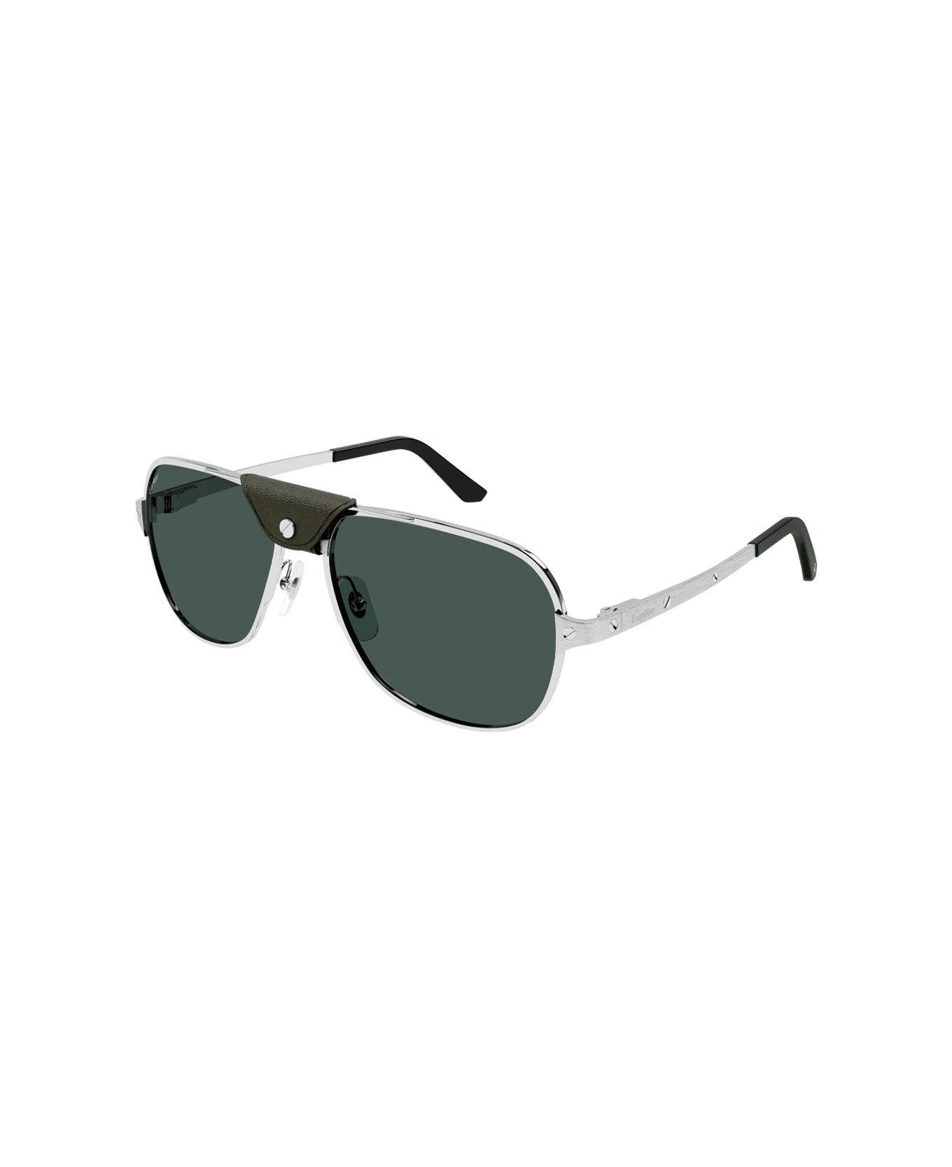 Cartier Eyewear Ct0165s Santos De Cartier 012 Sunglasses - Argento