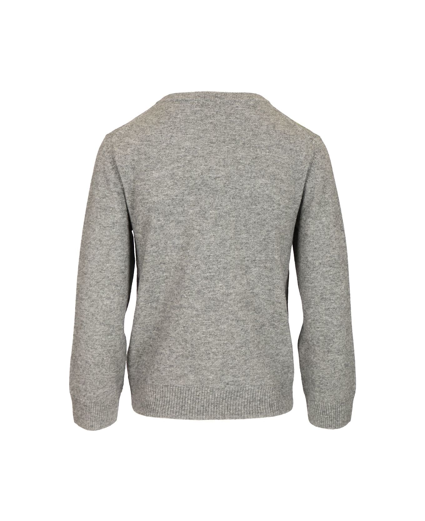 Ganni Checked Cardigan - Grey