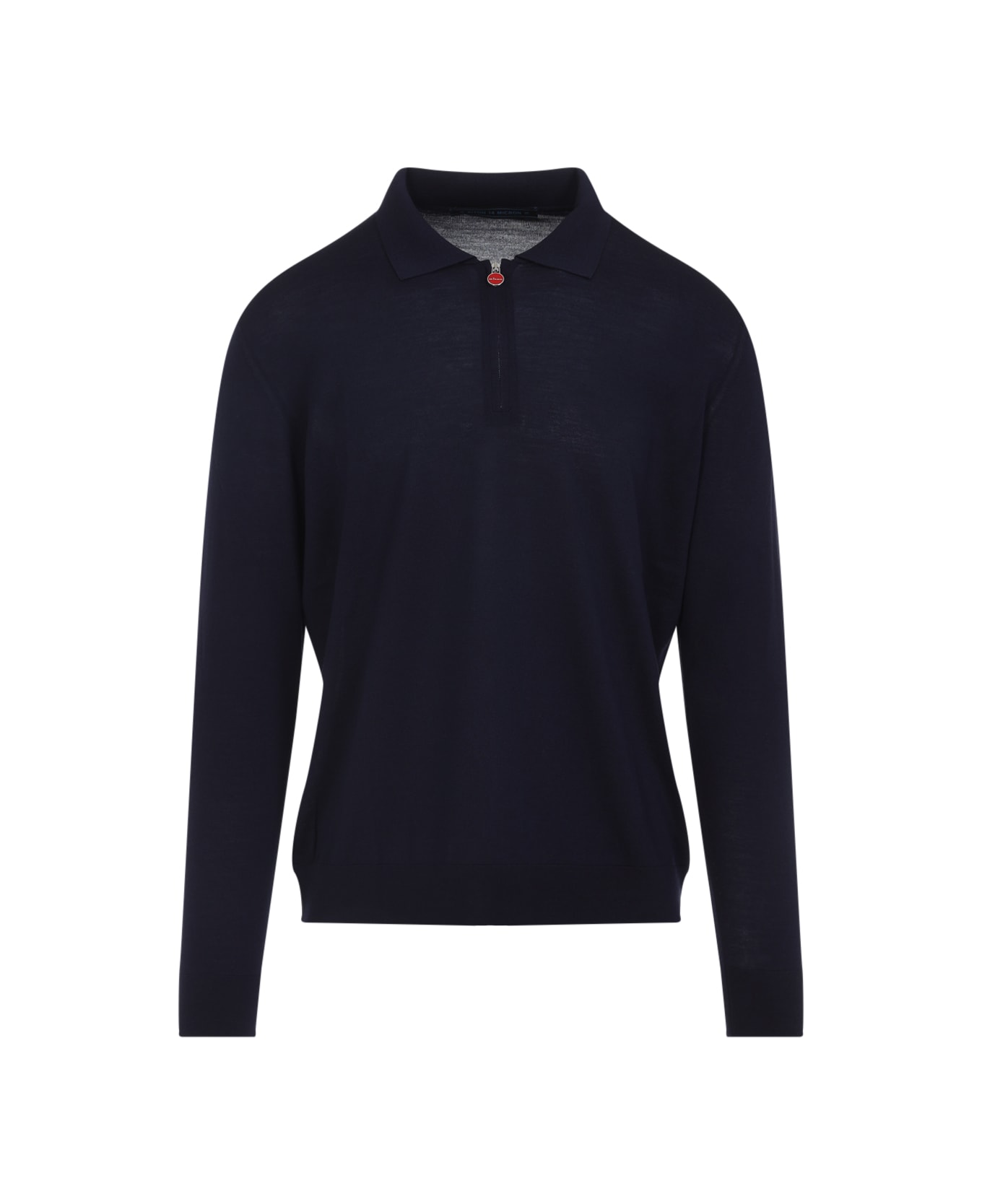 Kiton Long Sleeves Polo Shirt - Navy Blue