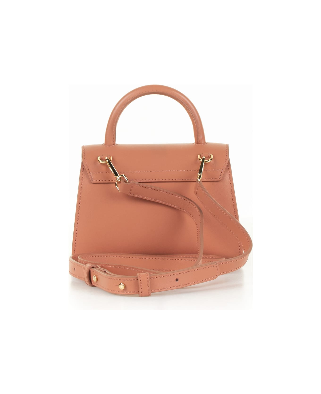 Demellier Montreal Nano Leather Bag With Shoulder Strap - CORAL