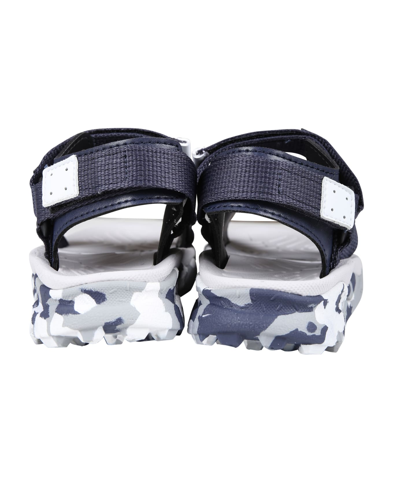 Flower Mountain Black Nazca Sandals For Baby Boy With - Blue