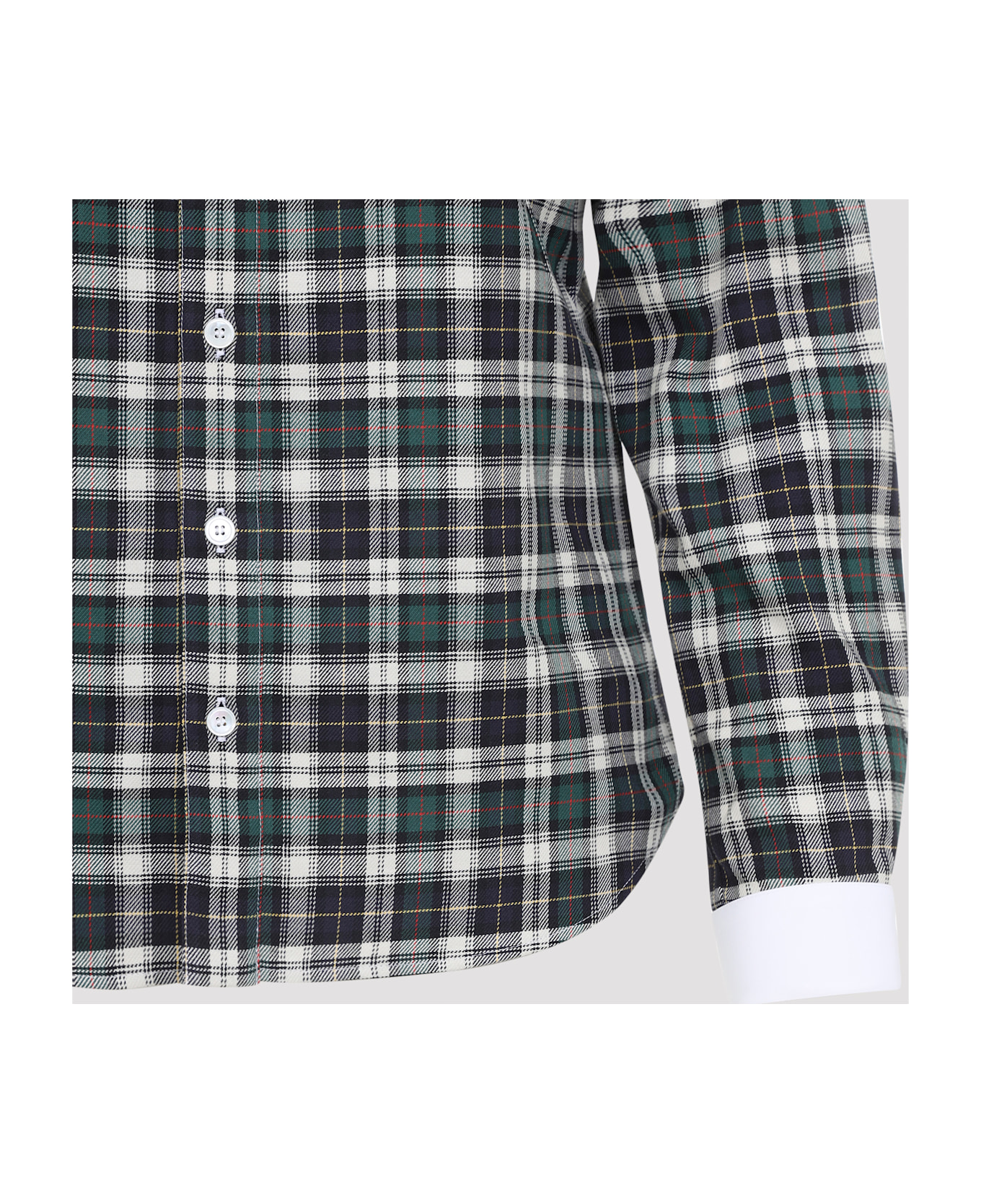 Celine Cotton Shirt - Green Navy Chalk シャツ