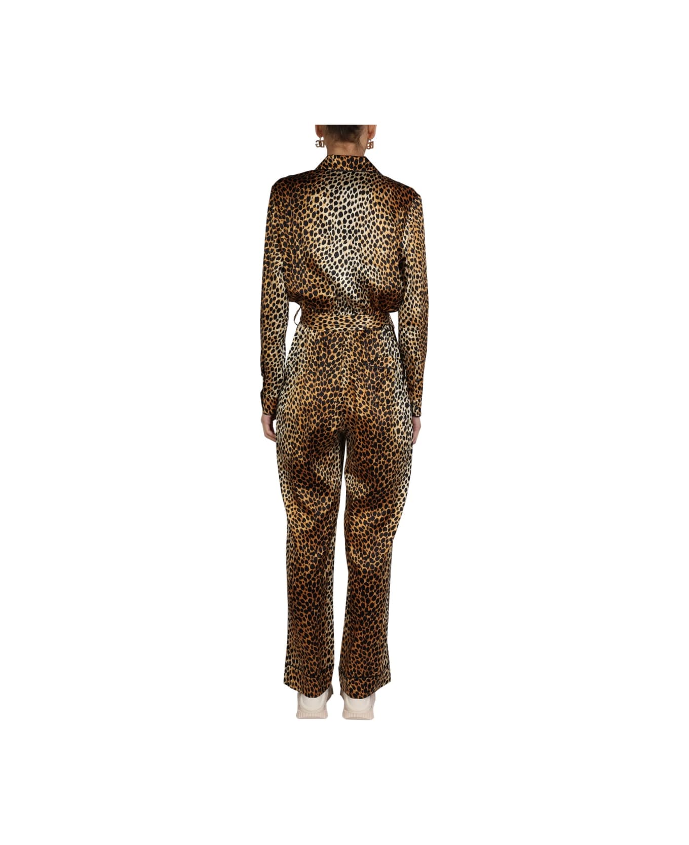 Dolce & Gabbana Animal Pattern Satin Jumpsuit - MULTICOLOUR